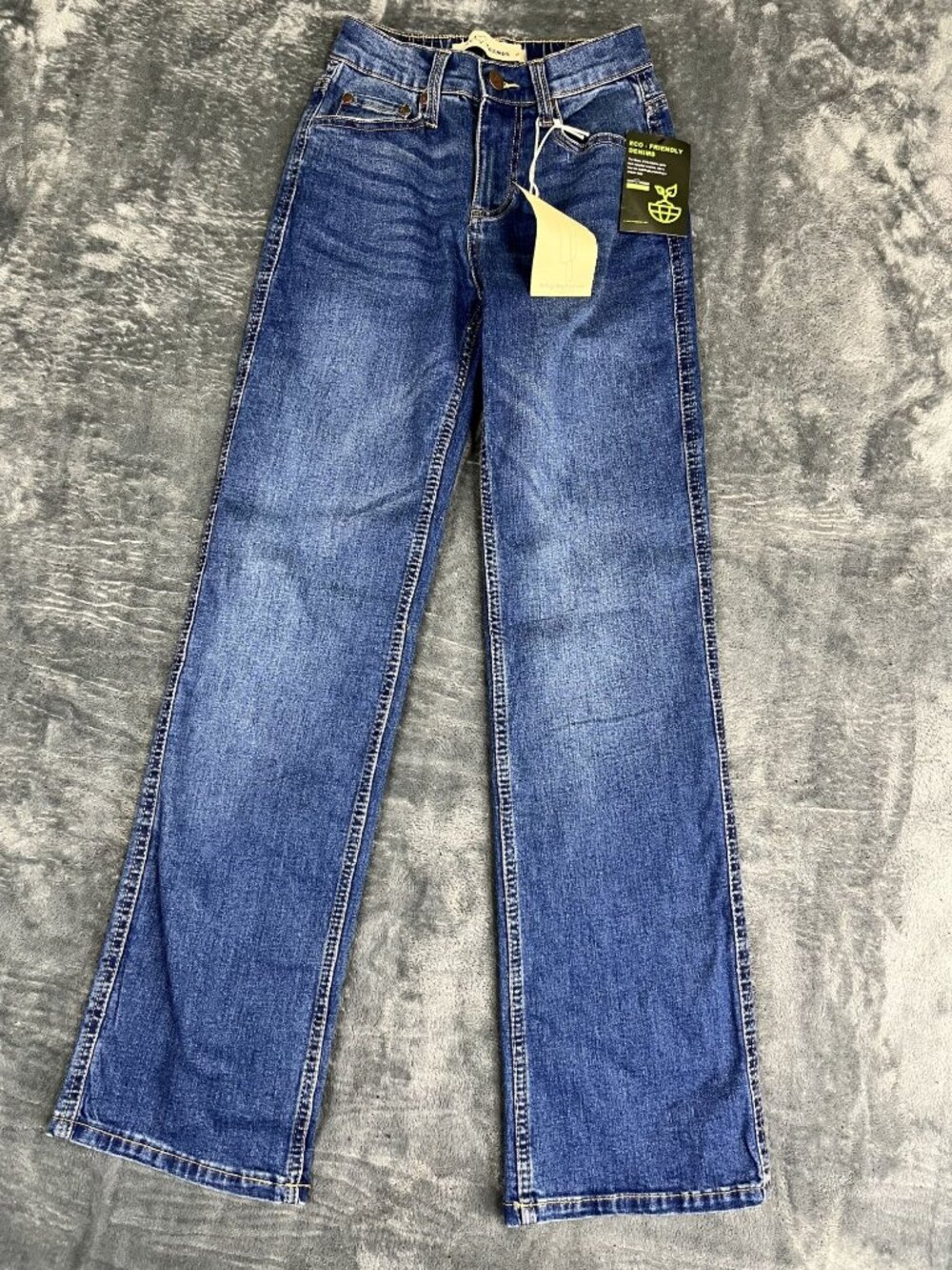 Love Trends NWT Eco-Friendly Wide-Leg Blue Denim Jeans 0